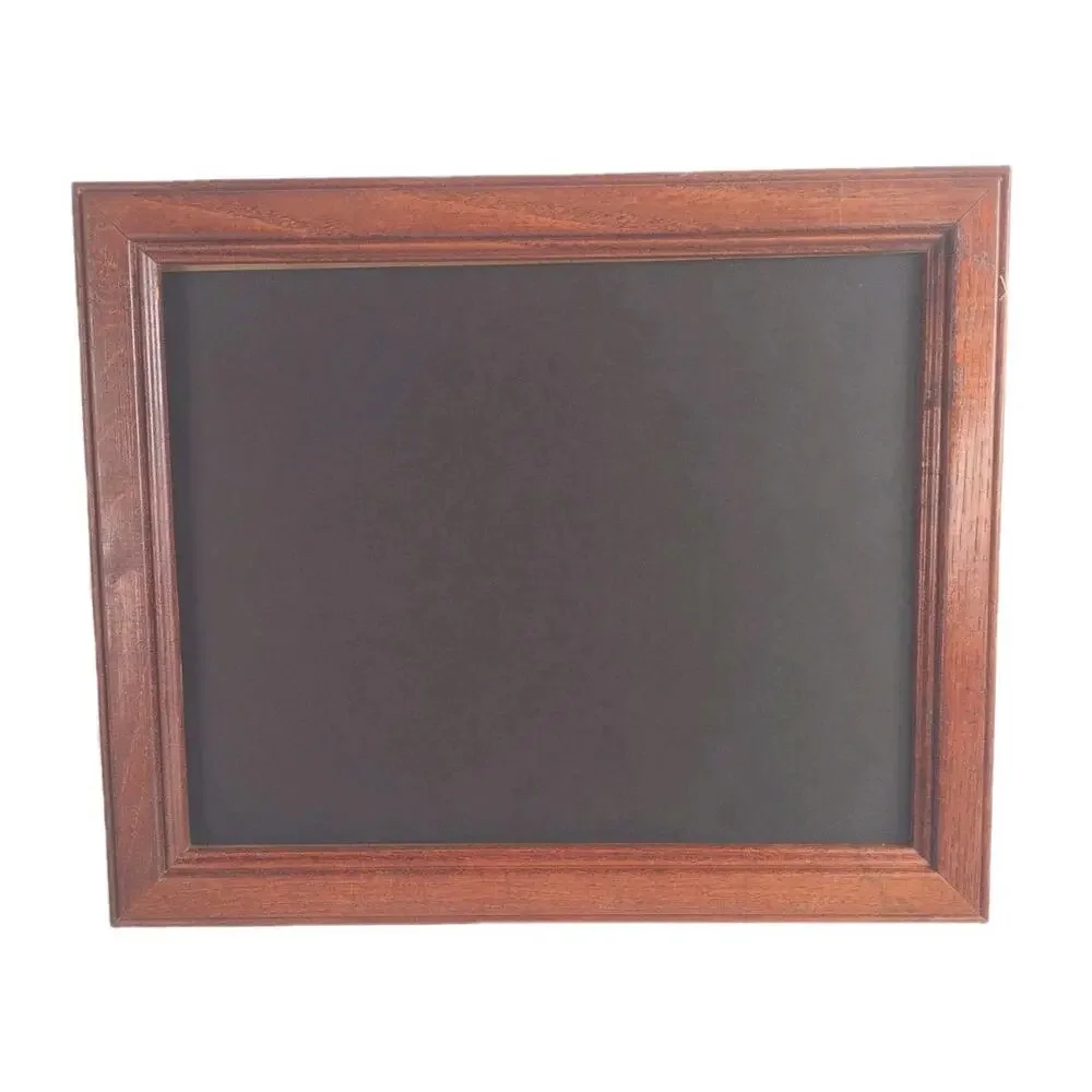 Wooden Photo/ Picture Frame W/Glass 8” X 10” Brown Stain Landscape Wall Decor